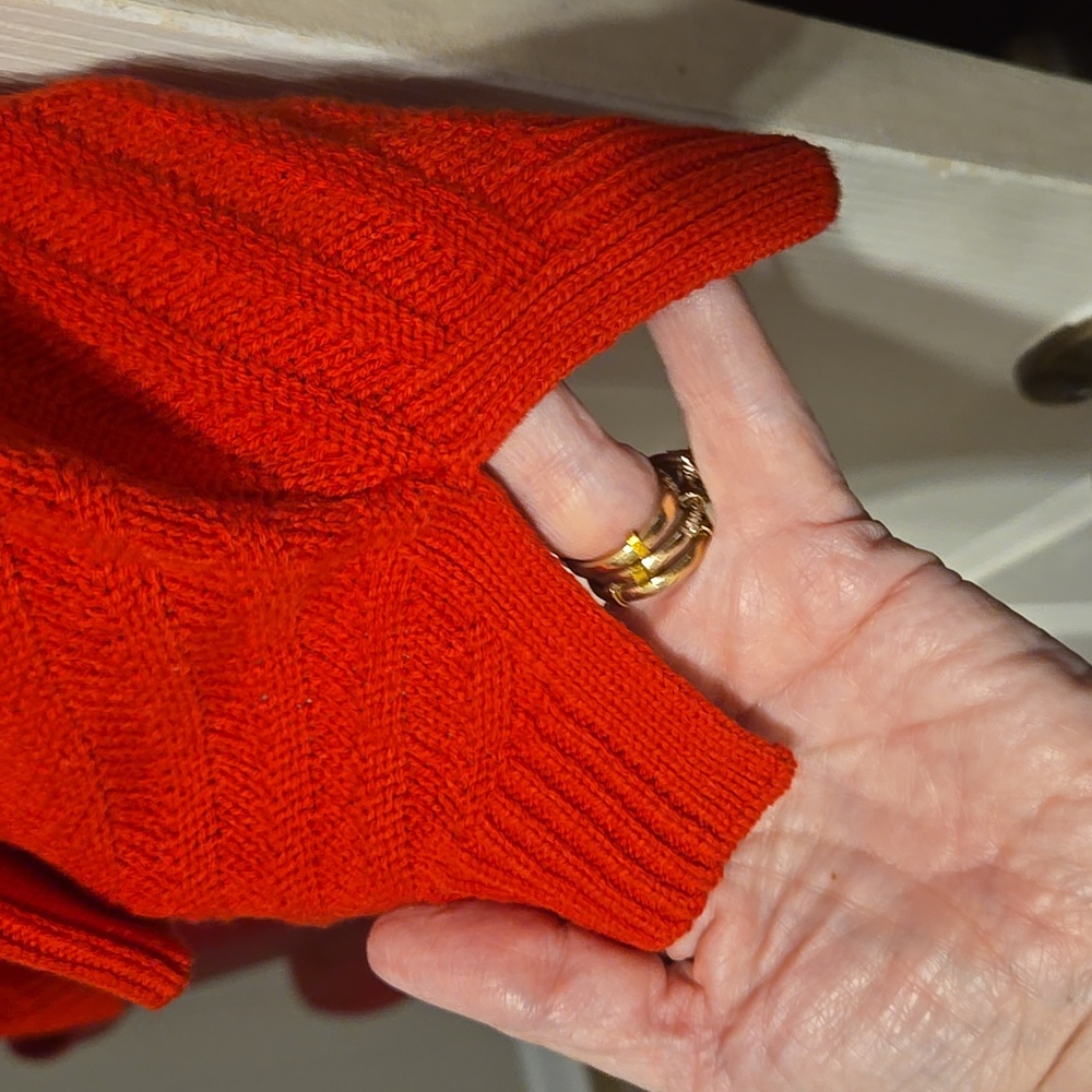 Style & Co. Vibrant Red Cowl Neck Sweater with Button Accents - Picture 2 of 4